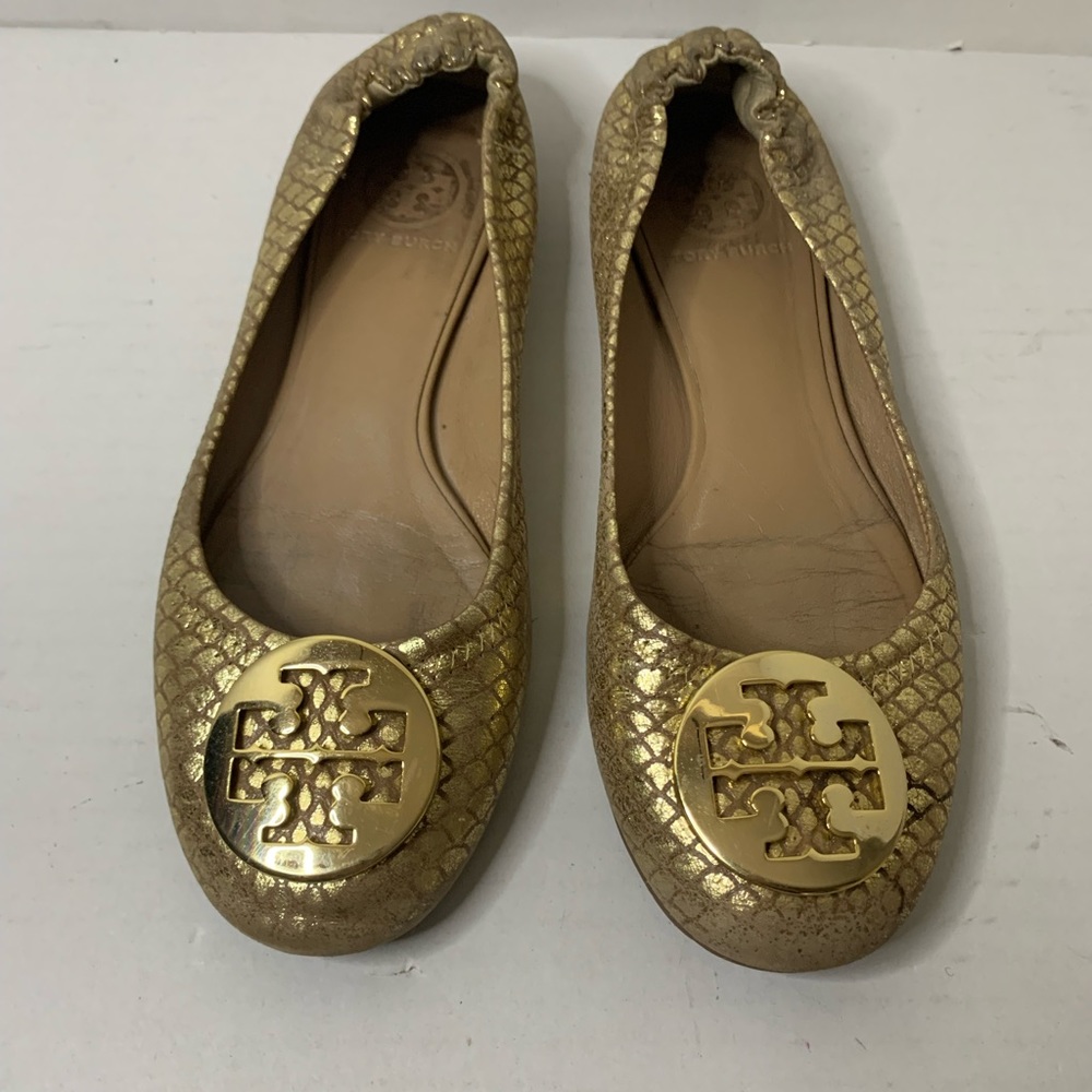 Tory Burch Gold Women Ballet Flat Size  7 1/2
